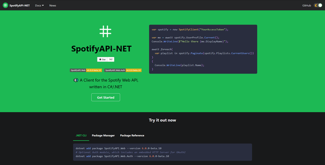 SpotifyAPI-NET